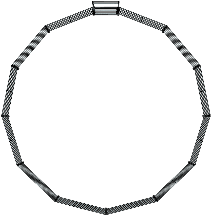40FT Heavy Duty Galvanized Steel Round Horse Pen with 5 Rails - Ideal for Horse Training, Riding Arenas, and Livestock Enclosures
