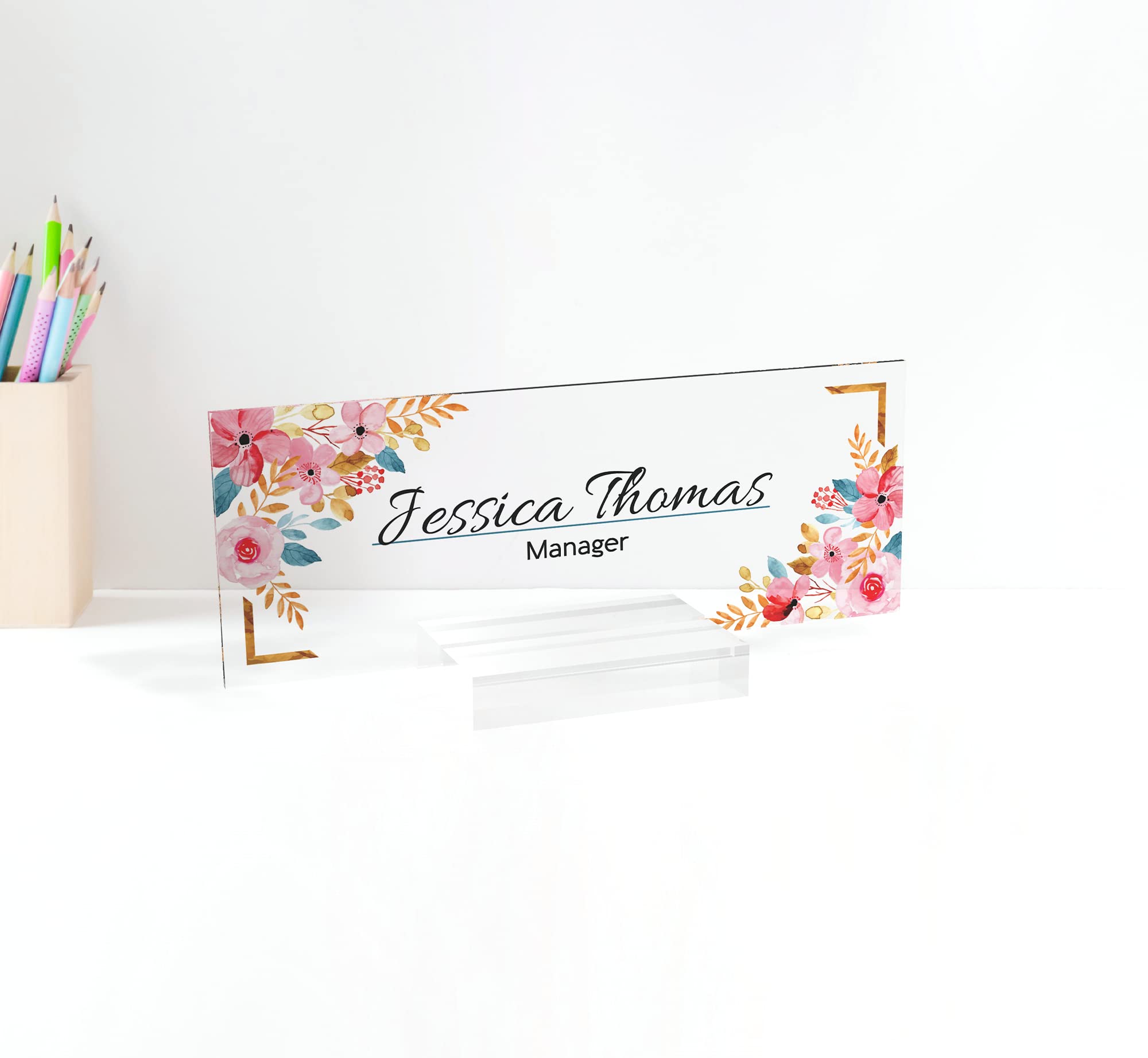 Personalized Name Plate for Desk - Custom Executive Office Decor, Unique Gifts for Dad, Teacher, Coworker | Perfect for New Job, Retirement, Promotion & Office Decorations | Engraved Desk Sign with 25+ Design Options