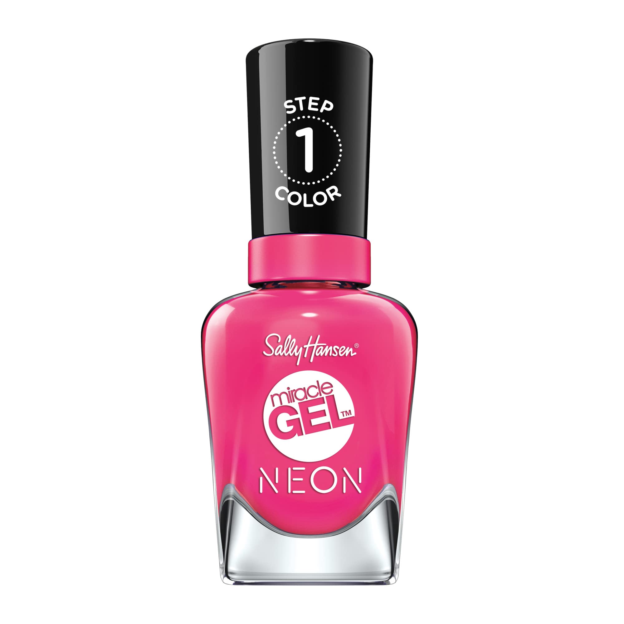 Sally Hansen Miracle Gel™ Nail Polish - Fuchsia Fever, Long-Lasting Gel-Like Formula, No UV Lamp Needed, Vibrant Pink Color for Manicures & Pedicures | Perfect for Everyday Wear, Special Occasions & Salon-Quality Nails at Home