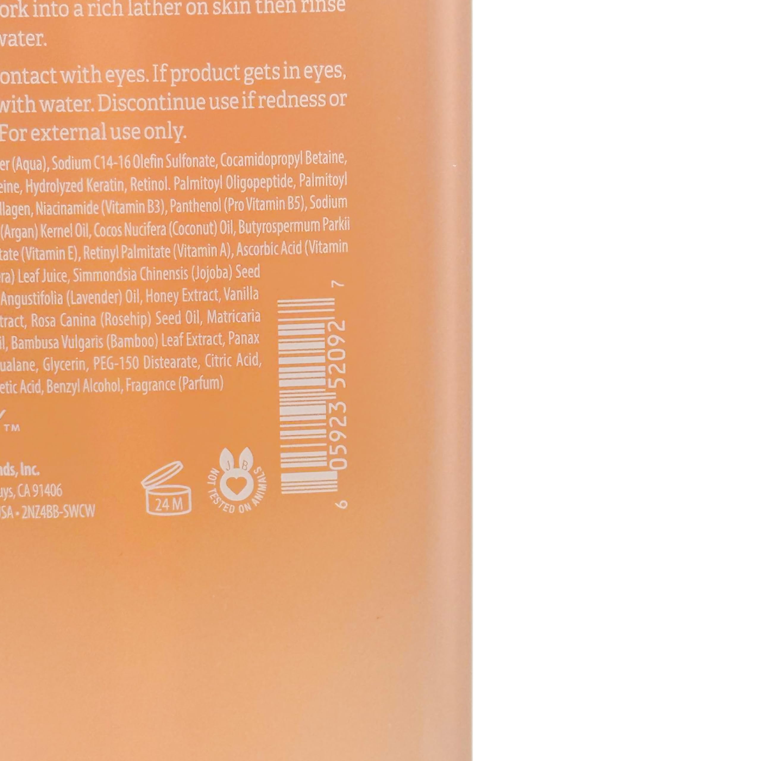 Brighten & Glow Vitamin C + Collagen Body Wash 32 fl oz - Hydrating & Revitalizing Shower Gel for Radiant Skin - Perfect for Daily Use & Post-Workout Refreshment