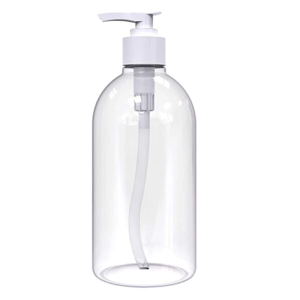 VALINK 1/3 Pack 500ml Refillable Shampoo Bottles with Pump - Clear Plastic Empty Lotion Dispenser for Shampoo, Conditioner, Liquid Soap & Essential Oils - Perfect for Travel, Bathroom Storage & Salon Use