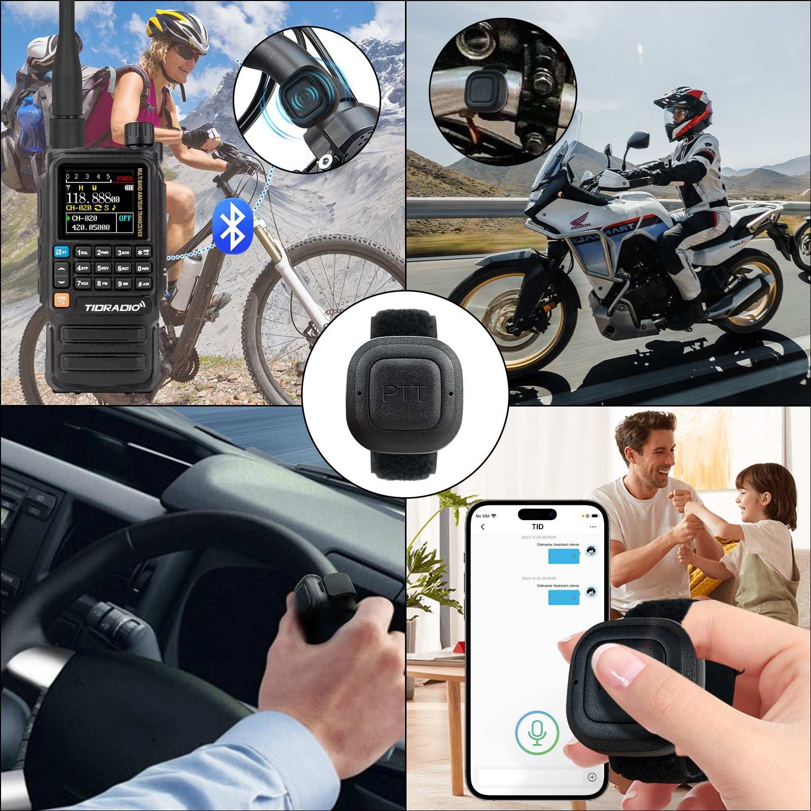2 in 1 Wireless PTT Button for ODmaster APP - Dual Function (Microphone & Programmer) - Compatible with H3 Plus Radio & PoC Radios - Perfect for Two-Way Communication & Field Operations