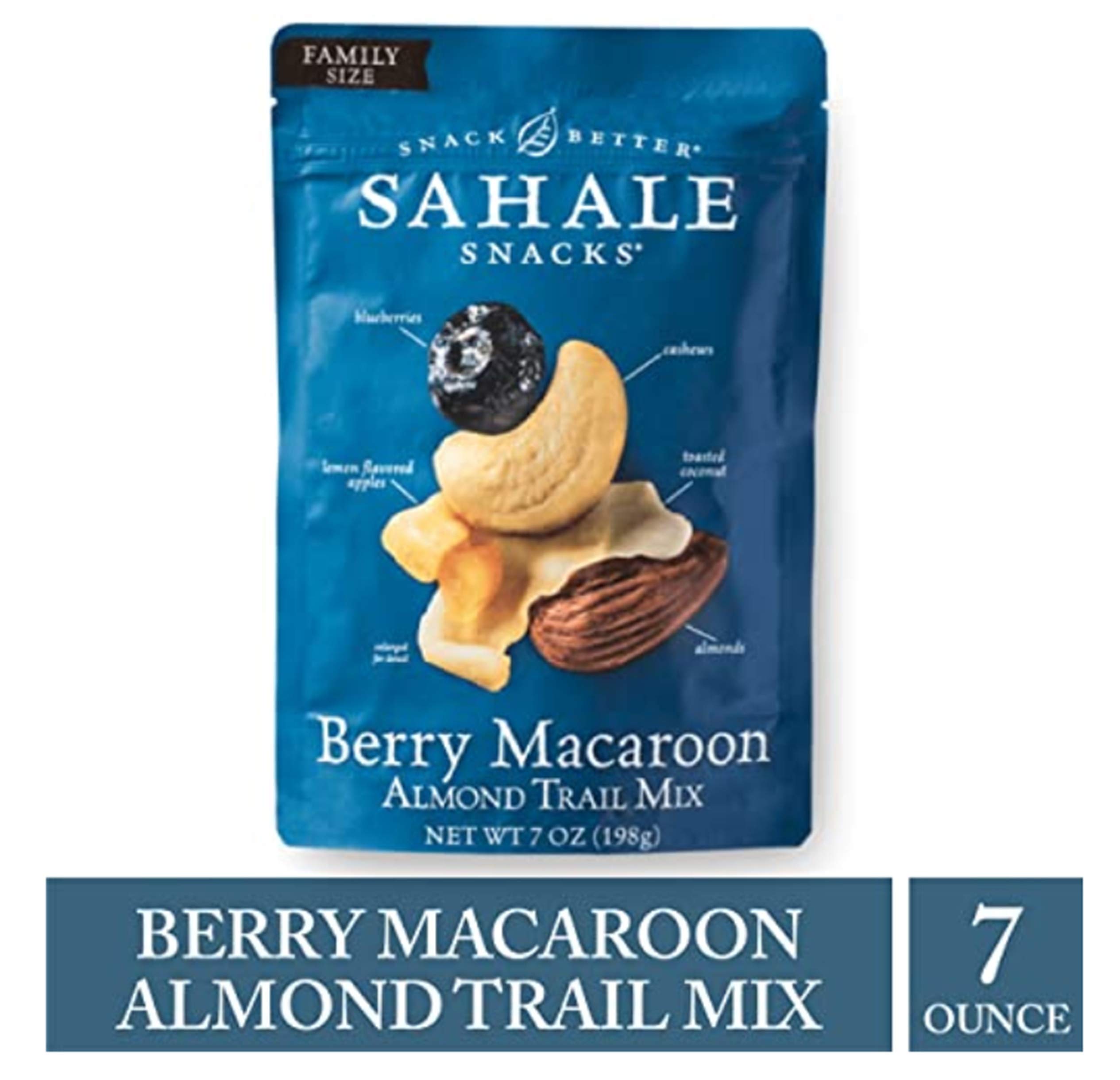 Sahale Snacks Berry Macaroon Almond Trail Mix - 7oz Gluten-Free Healthy Snack for Hiking, Camping & On-The-Go Energy Boost