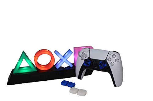 Gioteck STG PS5 Silicone Thumb Grips for Playstation 5 Controller - Non-Slip, Enhanced Grip & Aim Assist - Blue (Perfect for FPS Gaming & Long Play Sessions)