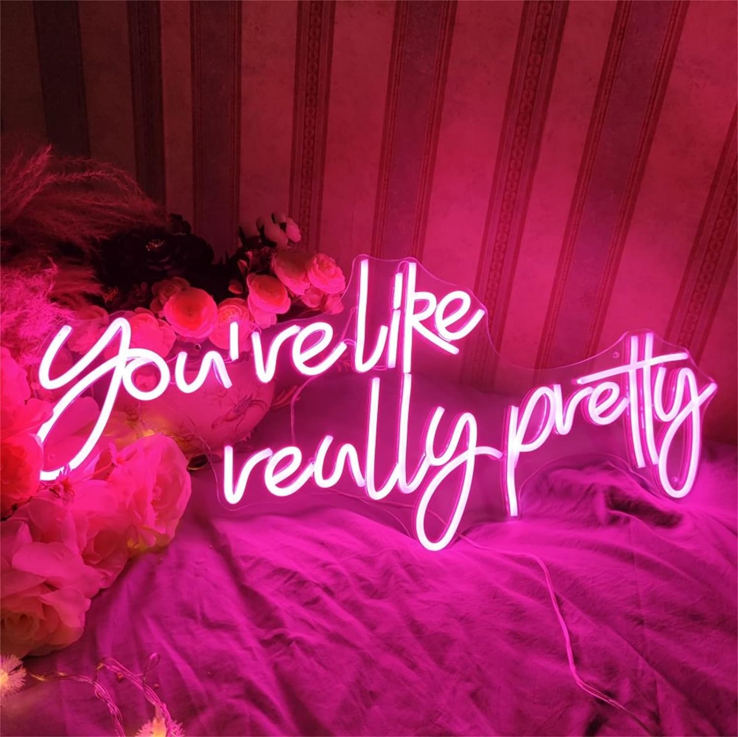 LED Neon Light Sign - 65x28cm for Birthday Party & Bedroom Decor