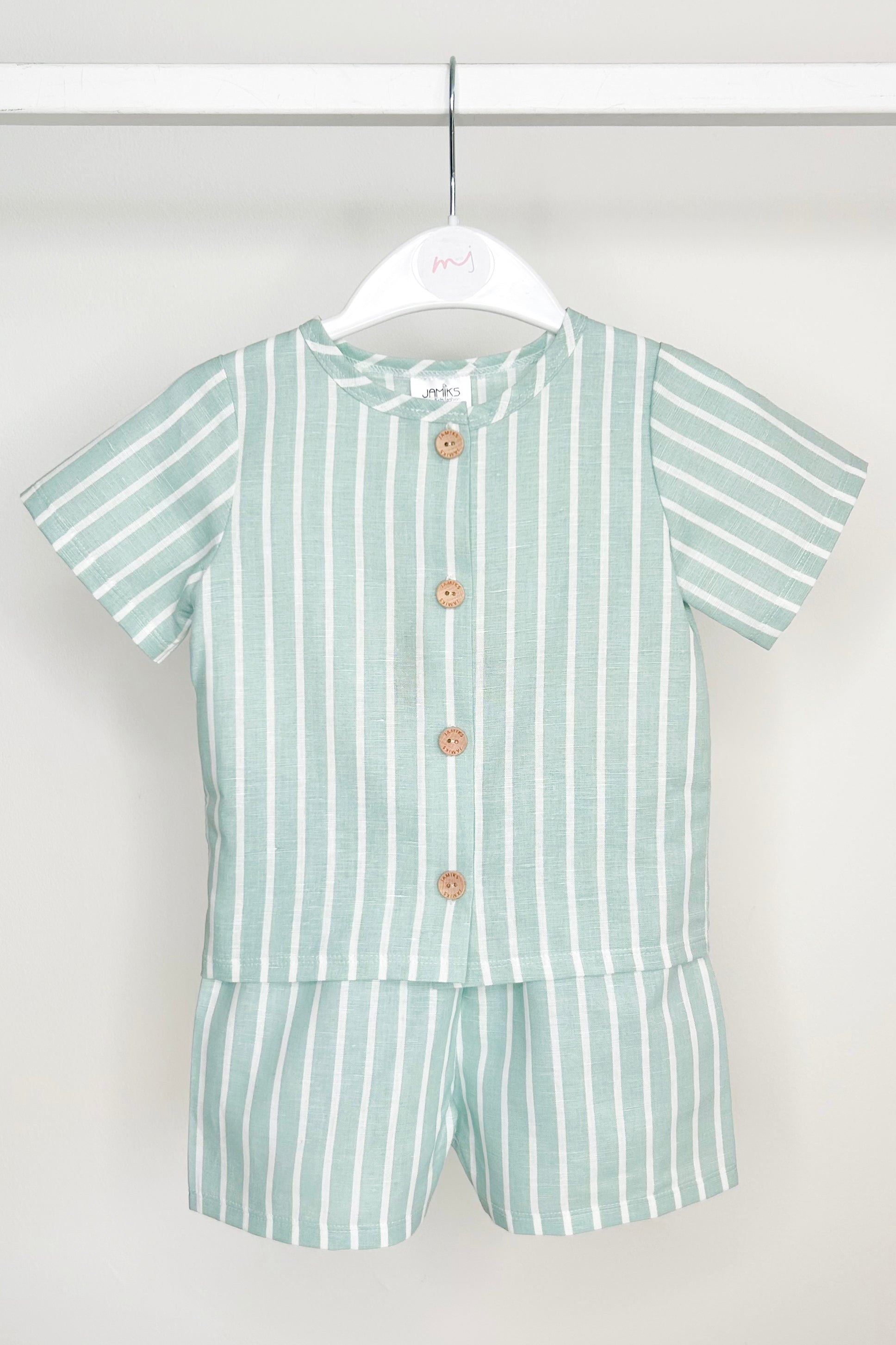 Zuri Mint Striped Shorts for Women - Trendy Summer Casual Wear | Perfect for Beach, Gym & Outdoor Activities