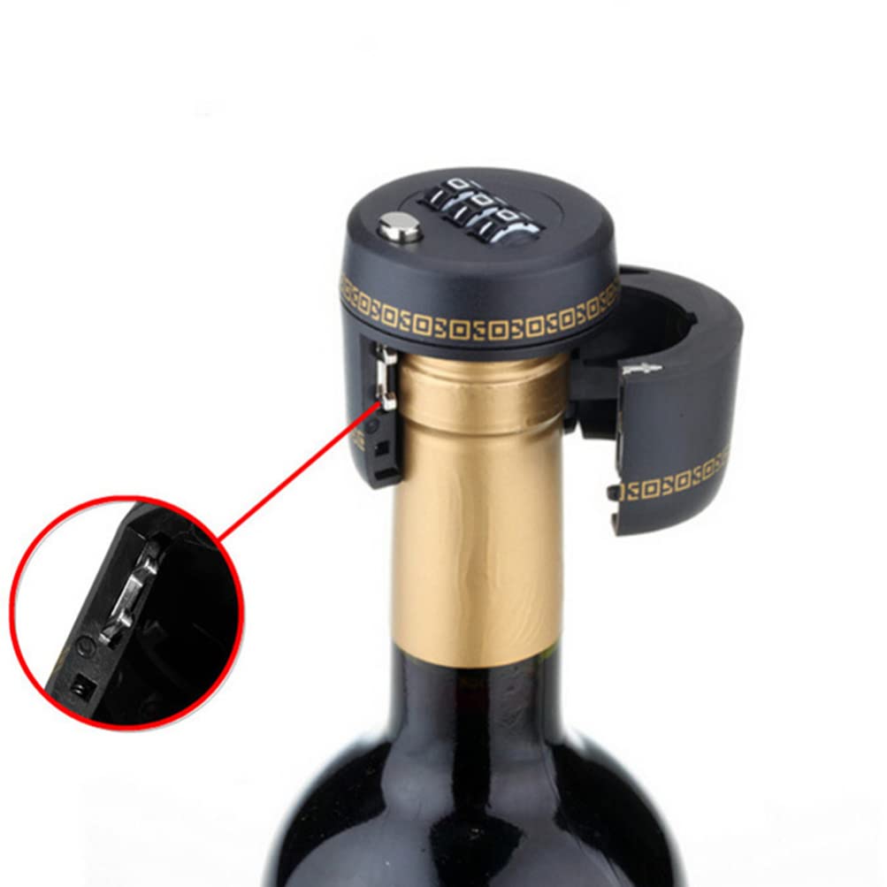 Premium Vacuum Wine Bottle Stopper with Lock Code - Airtight Seal for Whiskey, Liquor & Champagne Preservation - Perfect for Home Bars, Parties & Gifts