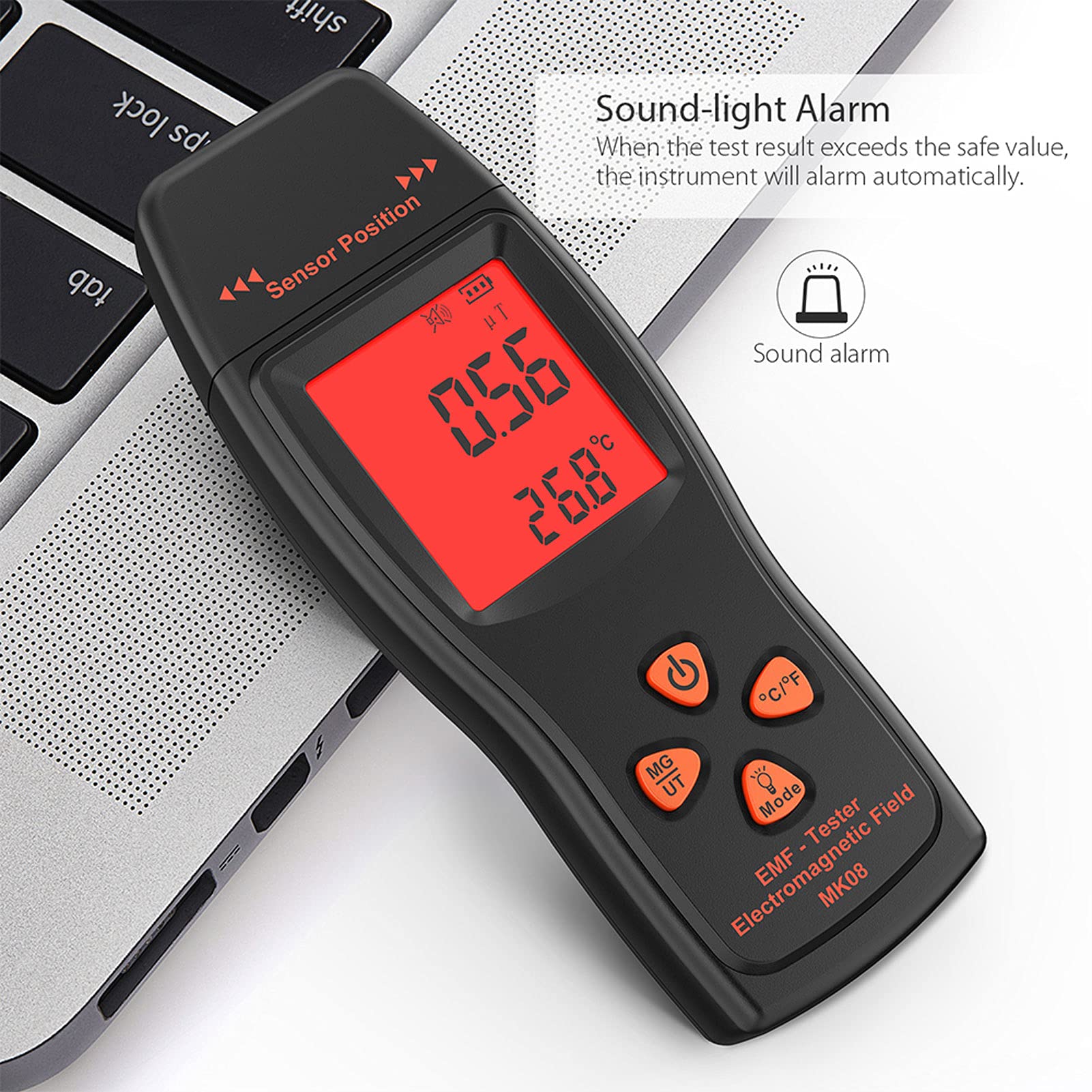 Mini Digital LCD EMF Meter - Handheld Electromagnetic Field Radiation Detector with Dosimeter Counter | Perfect for Home, Office & Ghost Hunting Safety Checks