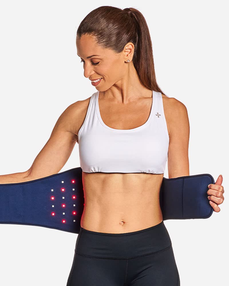 Tommie Copper Infrared Therapy Belt for Back Pain Relief - Rechargeable Red Light Therapy Device for Muscle Aches, Arthritis Pain & Joint Support - Unisex Wearable for Home, Office & Sports Recovery
