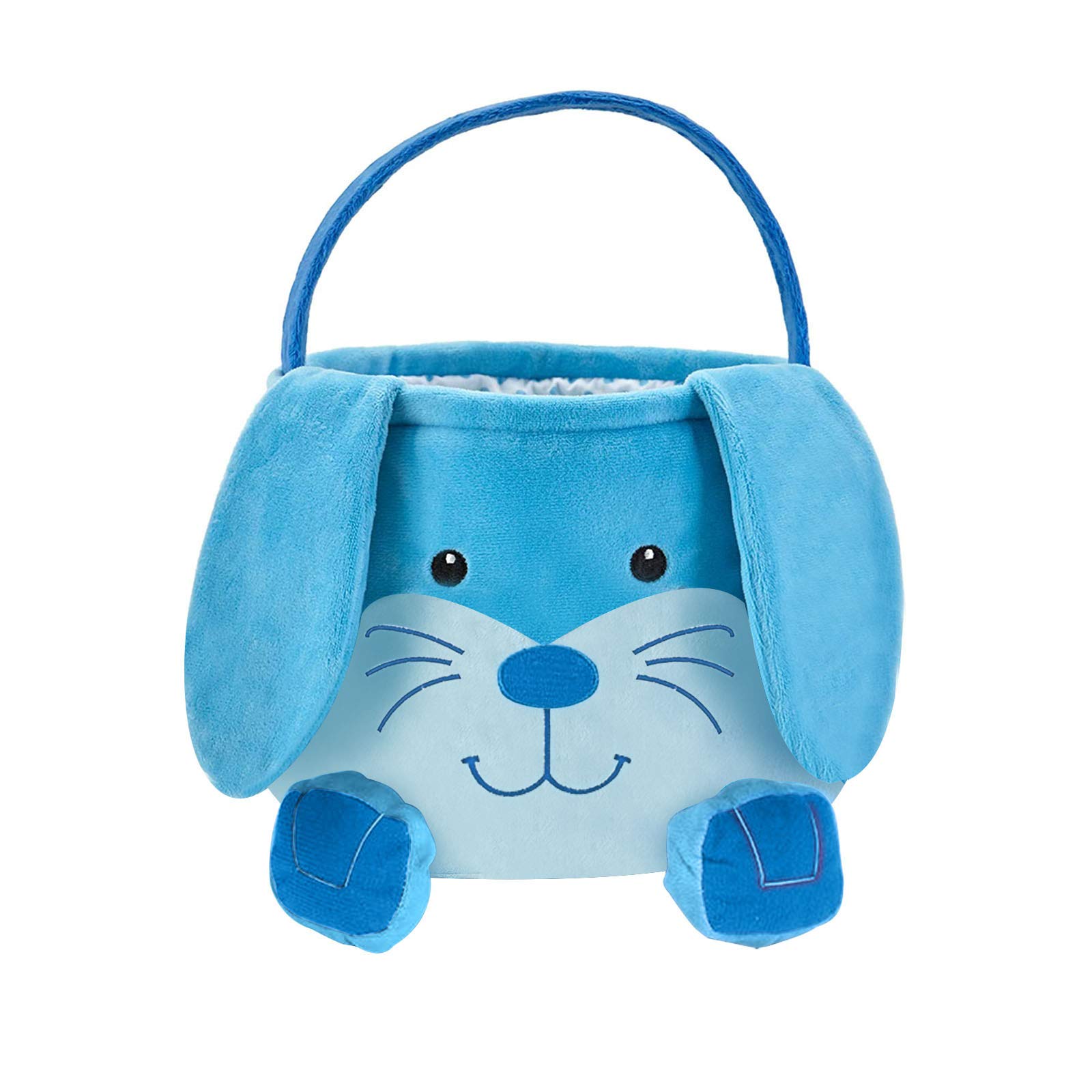 FUERDAI Easter Basket Plush DIY Decoration Kit - Cute Resurrection Bunny Basket for Easter Egg Hunt, Home Decor & Party Supplies