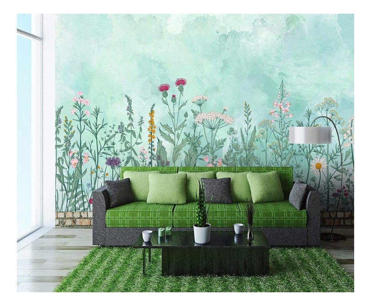 Wall26 - Large Self-Adhesive Vinyl Wall Mural - Retro Floral & Botanical Wallpaper - Removable Modern Wall Decor - 66x96 inches - Perfect for Living Room, Bedroom & Office Decor