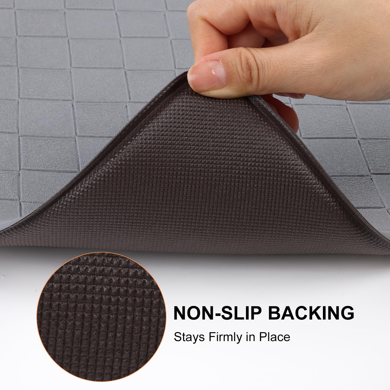 Premium Anti-Fatigue Kitchen Mat - Non-Slip Waterproof Cushioned Floor Rug for Standing Comfort in Kitchen, Office, Laundry & Sink Areas (17.3