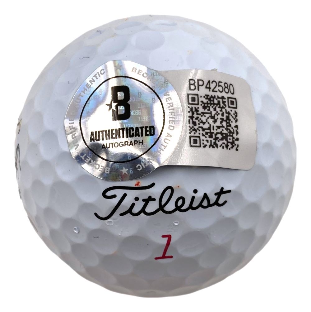 John Daly Autographed Golf Ball with Red Logo - Limited Edition Collectible for Golf Fans, Perfect for Display, Memorabilia Collection, and Gifts