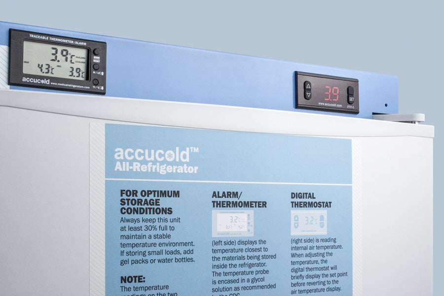 Accucold FF28LWHMED2 Compact Auto Defrost Refrigerator - Medical & Scientific Use, Laboratory, Pharmacy, Hospital, Blood Bank Storage Solution