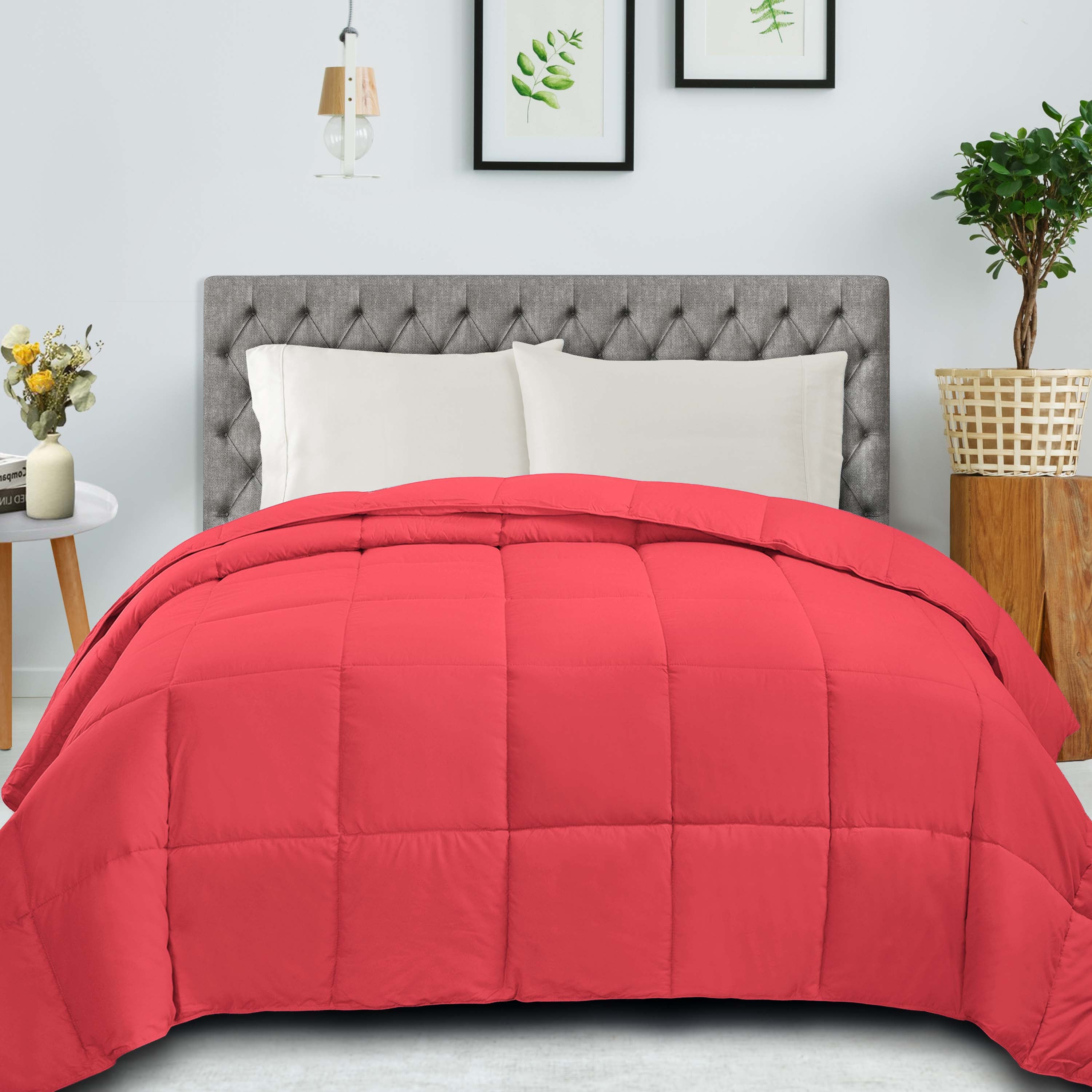 All-Season Reversible Down Alternative Comforter - Lightweight & Hypoallergenic Bedding for Year-Round Comfort - Perfect for Master Bedroom, Guest Room & Dorm Use