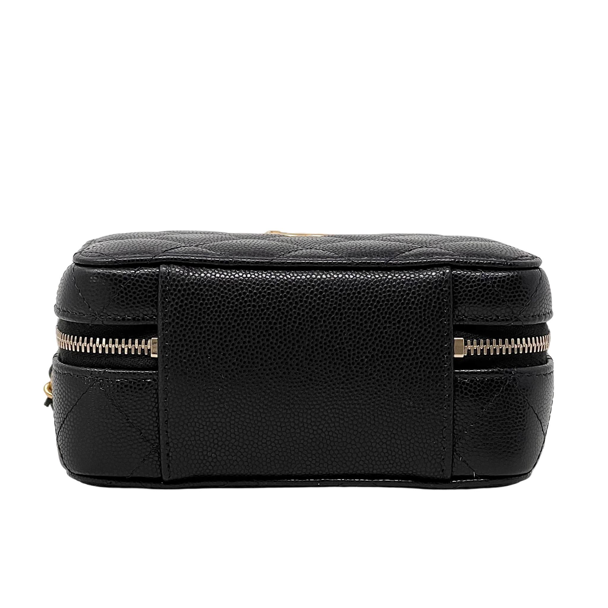 Chanel Black Caviar Leather Twist Your Buttons Camera Crossbody Bag - Perfect for Date Night & Evening Events