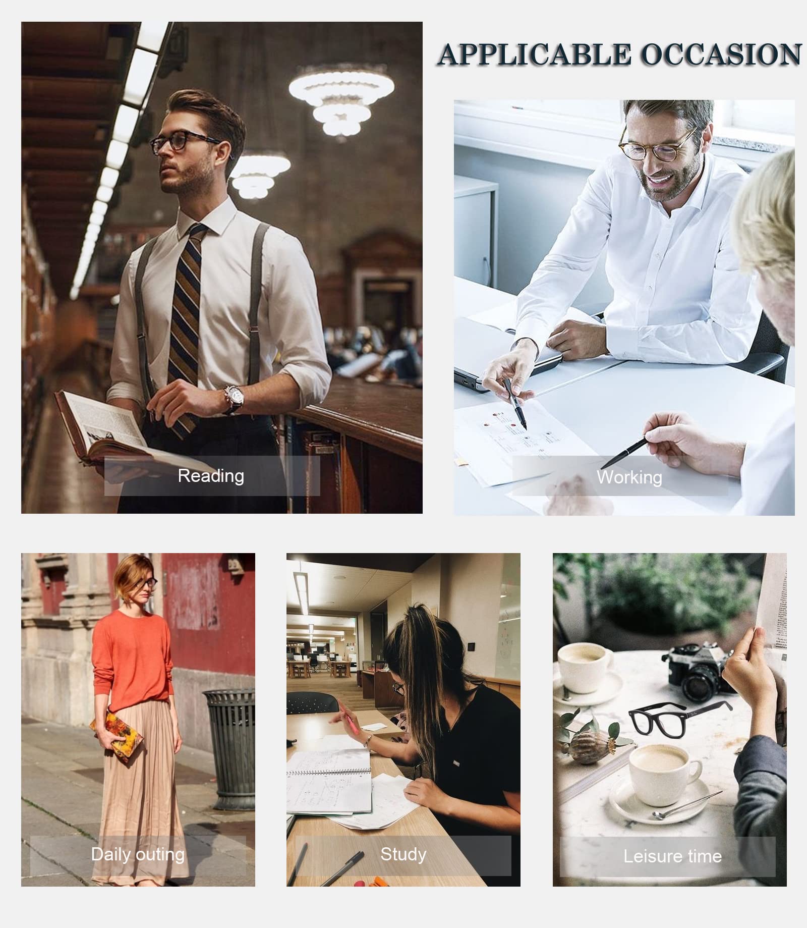 Stylish Acetate Non-Prescription Eyeglasses for Women & Men - Fashionable Unisex Frames for Work, Reading & Everyday Wear