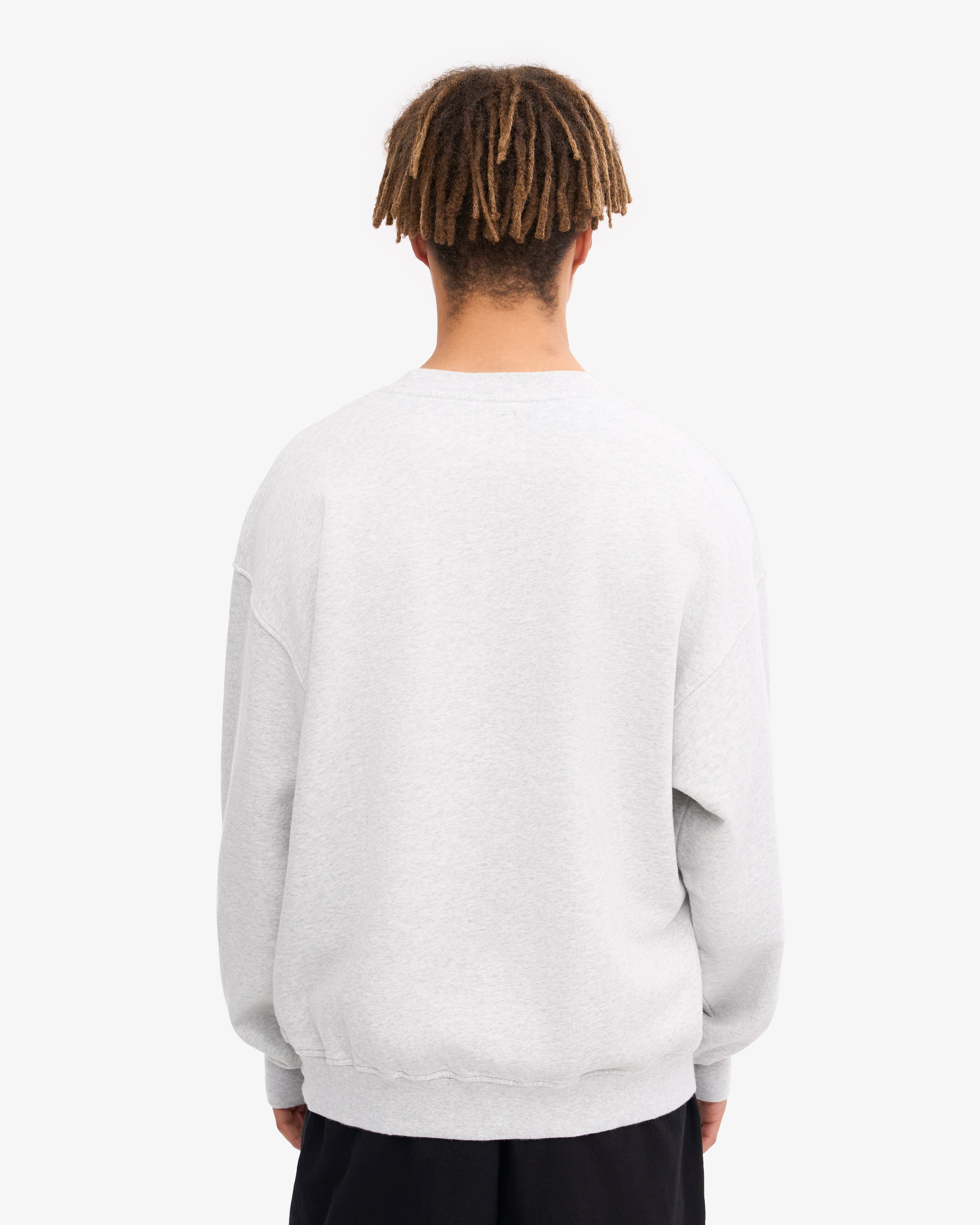 Organic Oversized Crewneck Sweatshirt - Soft Snow Melange Pullover for Women & Men - Cozy Winter Loungewear & Casual Streetwear