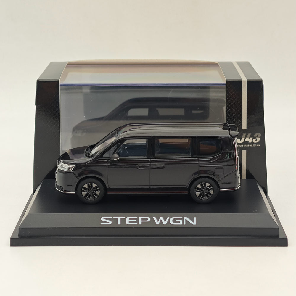 1/43 Honda STEP WGN e:HEV SPADA Twilight Mist Black Diecast Model Car - Limited Edition Collectible for Car Enthusiasts & Hobbyists - Perfect for Display, Gifts, and Japanese Car Model Collections