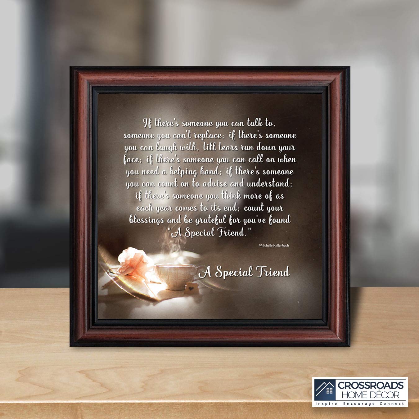 Crossroads Home Décor Best Friend Picture Frame - Thoughtful Birthday Gift for Best Friends, Perfect for Home, Office, or Dorm Room Décor