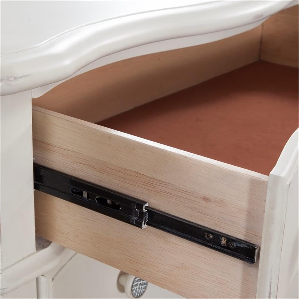 Rodanthe Dove White 3-Drawer Wood Nightstand by American Woodcrafters - Perfect for Bedroom, Guest Room, or Nursery Storage