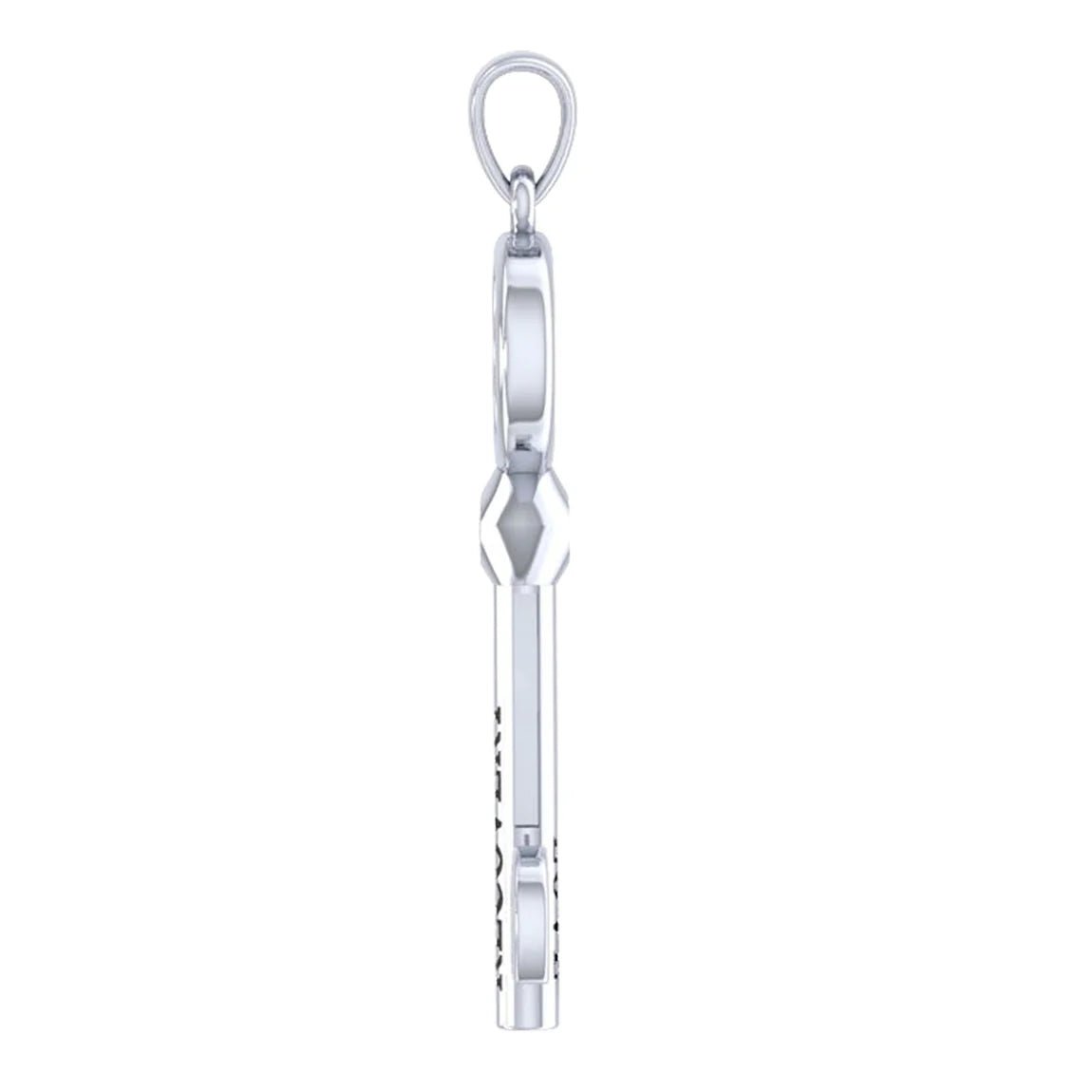 AA or NA Symbol Sterling Silver Encouragement Recovery Key Pendant - Perfect for 12-Step Meetings & Sobriety Gifts