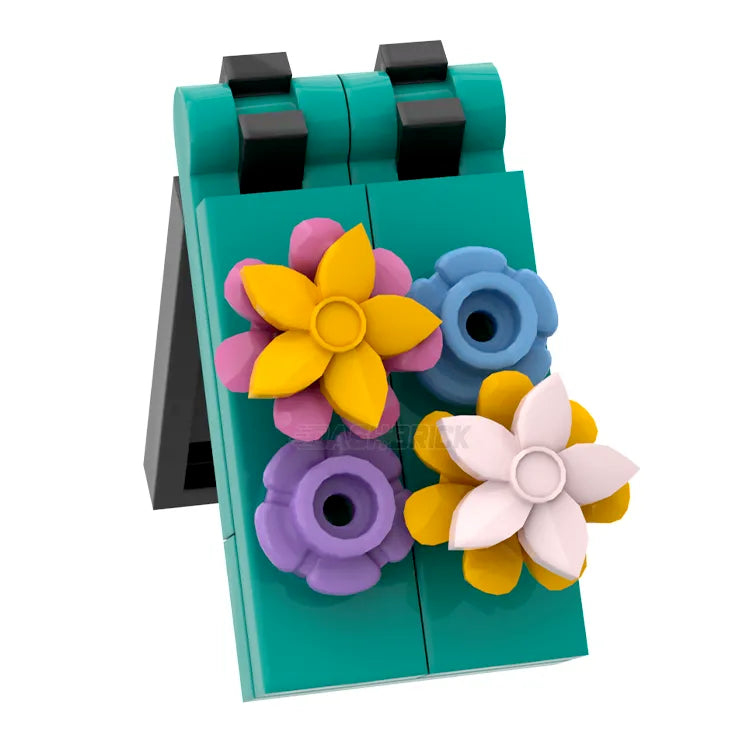 LEGO Sidewalk Sign Florist Folding Sign [MiniMOC] - Perfect for Flower Shop Displays, Cafe Signage & Small Business Advertising