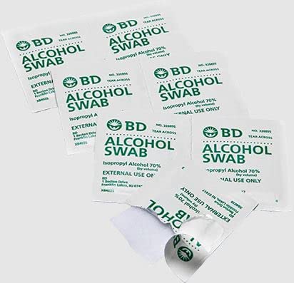 BD Medical Systems 326895 Alcohol Prep Pads - 12 Boxes of 100 Sterile Alcohol Swabs for First Aid, Injection & Wound Care | Medical, Tattoo & Travel Essential