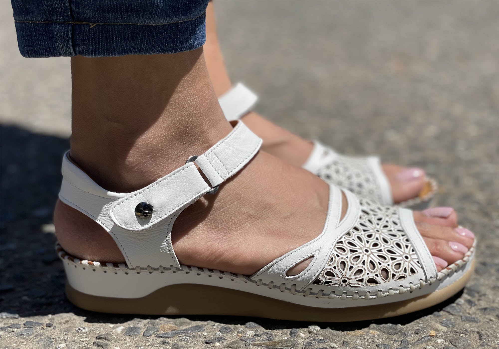 Orizonte Noble Women's European Comfortable Leather Sandals - Stylish Summer Walking Shoes for Beach, Vacation & Casual Outings