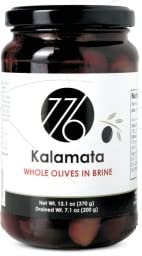 Organic Kalamata Whole Olives in Brine 13.1 oz Jar - Authentic Greek Import - Perfect for Salads, Charcuterie Boards & Mediterranean Recipes
