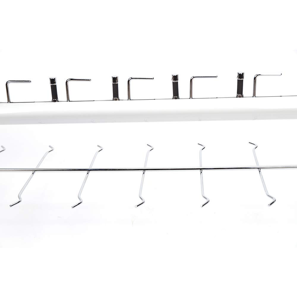 10-Piece Glasses Rack Set - 4ft Eyeglass Frame Stand Holds 14 Frames, Sunglasses Holder & Organizer with Lock - Perfect for Retail Stores, Optical Shops & Home Eyewear Display