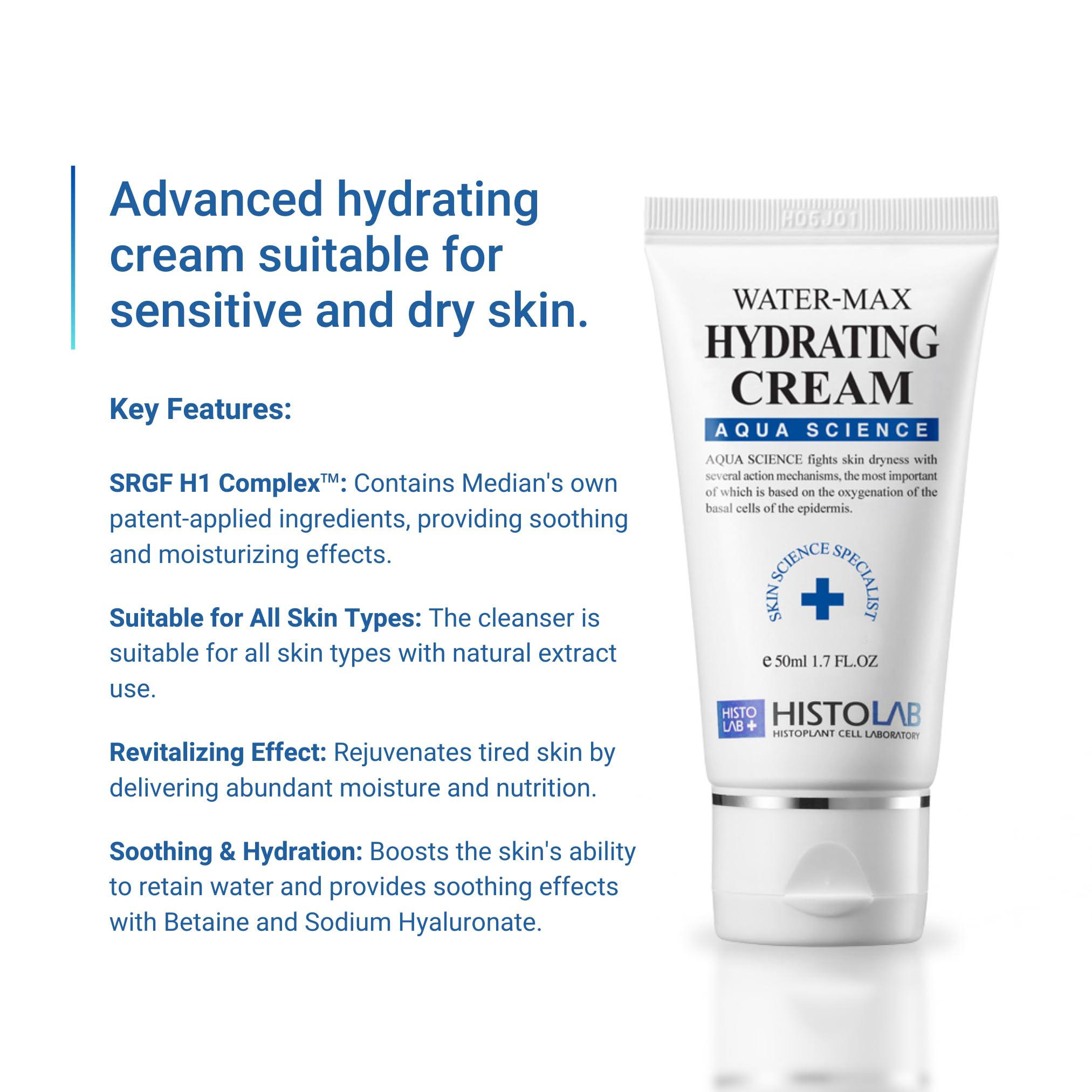 HISTOLAB Aqua Science Skincare Gift Set - 5-Piece Hydrating Kit for Dry Skin | Moisturizing Face & Body Care | Perfect for Daily Use & Spa Days