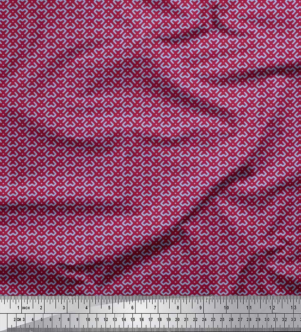 Soimoi Moss Georgette Brown Fabric by The Yard - 42 Inch Wide Printed Fabric with Modern Dot & Geometric Small Print - Perfect for Dresses, Blouses, and Home Decor Projects