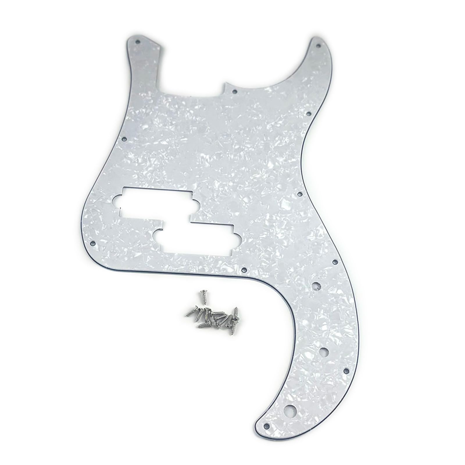 11 Hole Electric Bass Pickguard for 4 String Bass - Scratch Plate Replacement for Standard Bass Guitar - Perfect for DIY Repairs & Custom Upgrades