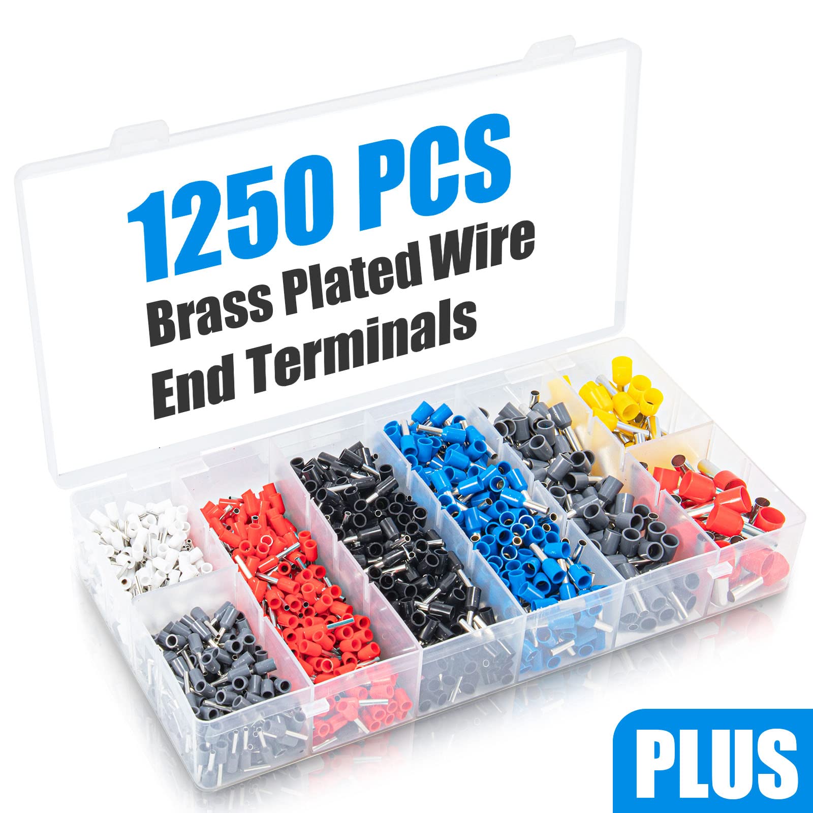 Professional Ferrule Crimping Tool Kit with 1250PCS Wire Ferrules - LUNEY Self-Adjustable Ratchet Crimper Plier for AWG 23-7 Cables (0.25-10mm²) - Perfect for Electrical Wiring, DIY Projects & Industrial Applications