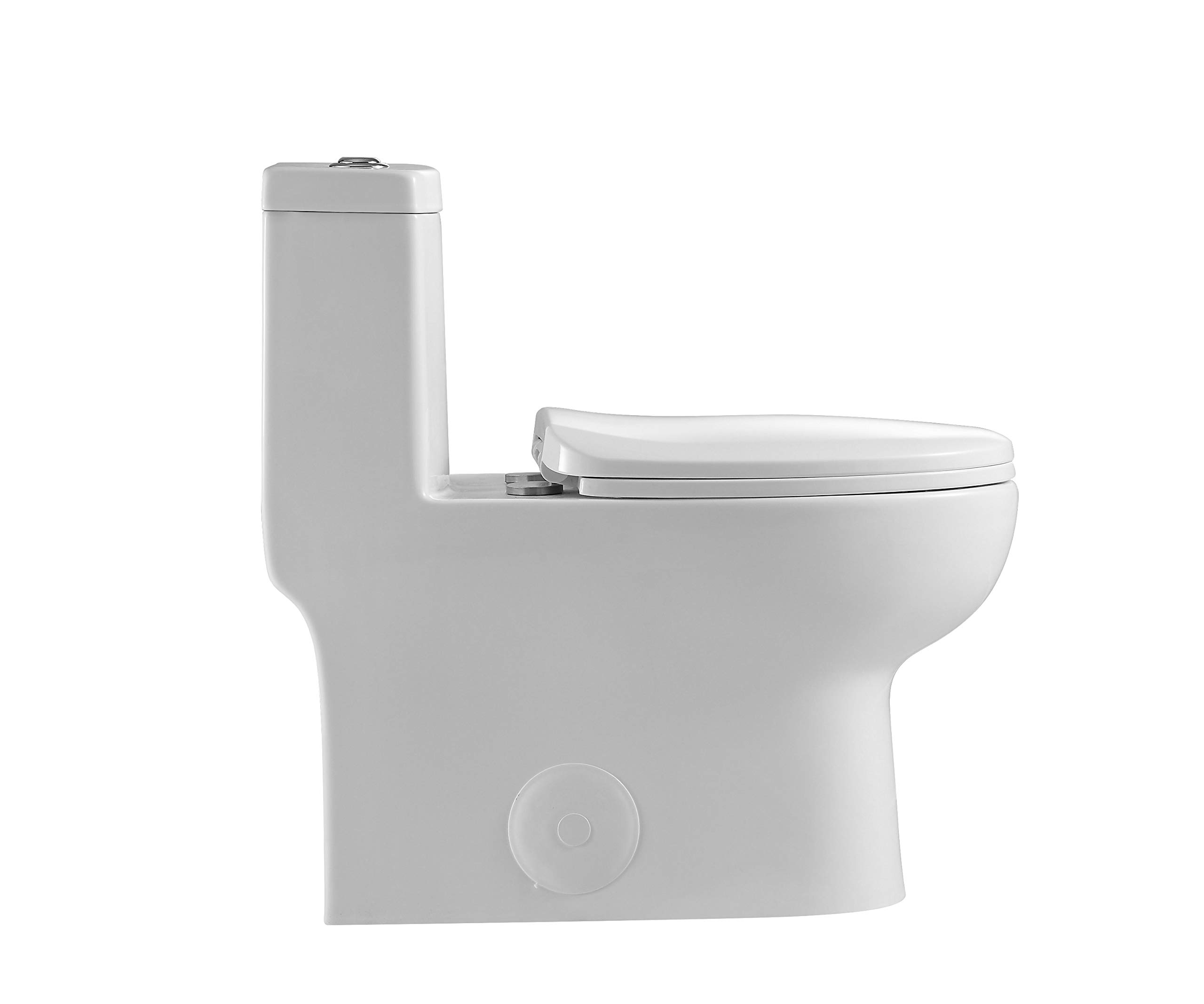 Kingsman One Piece Toilet - Modern Elongated Dual Flush 1.2/1.6 GPF with Soft Close Seat | Durable Comfort Design for Bathroom & Home | Water Saving White Toilet Bowl for Contemporary Spaces
