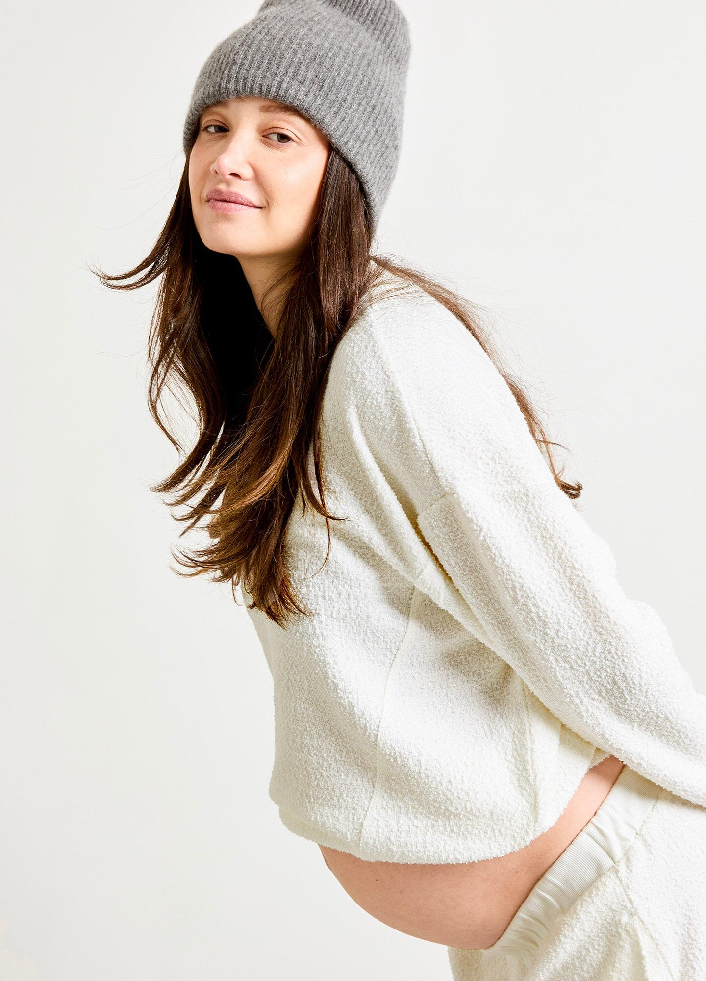 Dina Boucle Sweatshirt - Soft & Cozy Women's Pullover Sweater | Perfect for Casual Outfits, Fall Layering & Lounge Wear