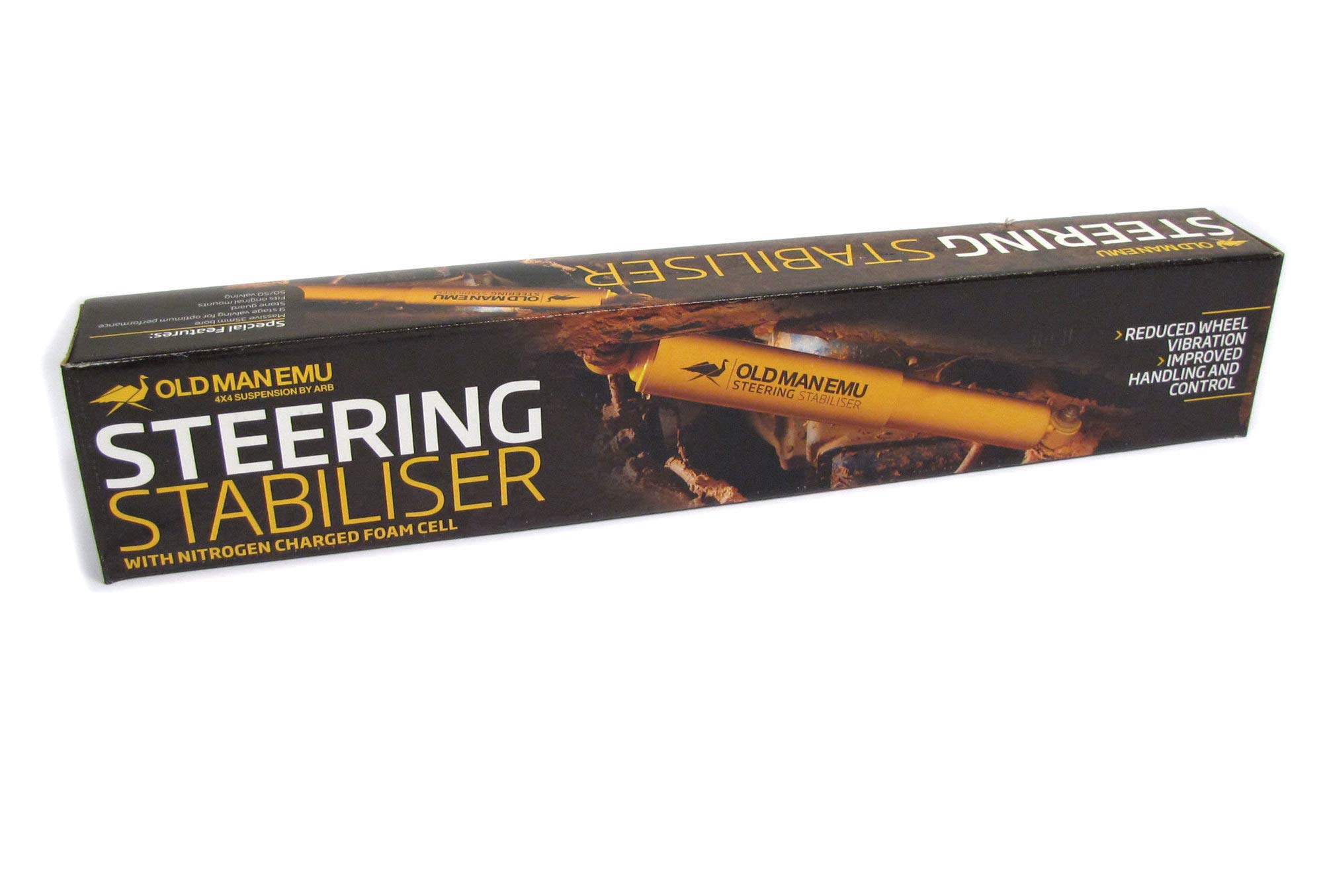 ARB OMESD02 Steering Stabilizer for Jeep Wrangler & Off-Road Vehicles - Heavy Duty Shock Absorber for Smoother Ride on Rough Terrain | Perfect for Rock Crawling & Overlanding Adventures