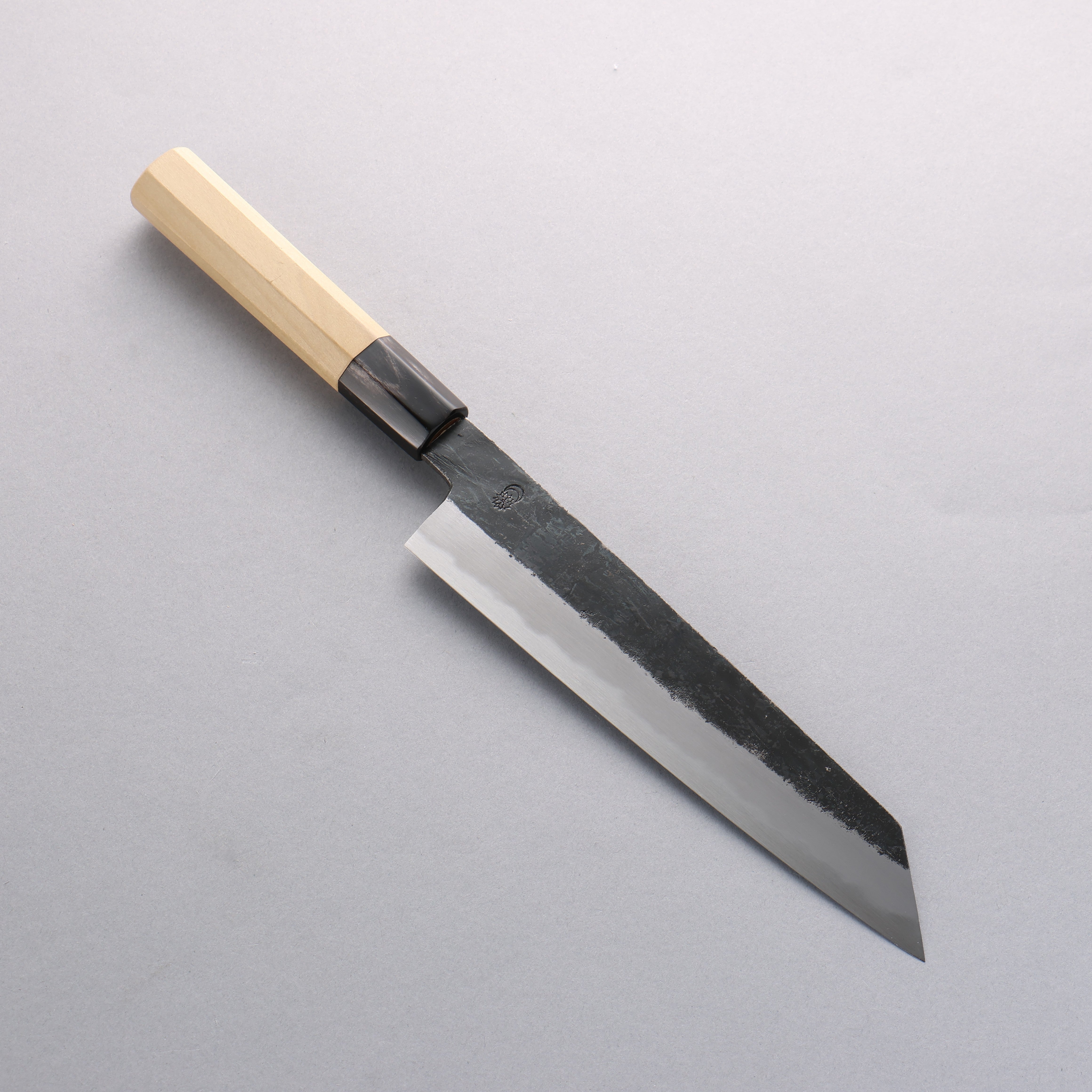 Premium Kikuzuki White Steel No.2 Kiritsuke Gyuto Knife 210mm - Black Finish, Magnolia Wood Handle - Japanese Chef Knife for Sushi, Meat Cutting & Precision Cooking