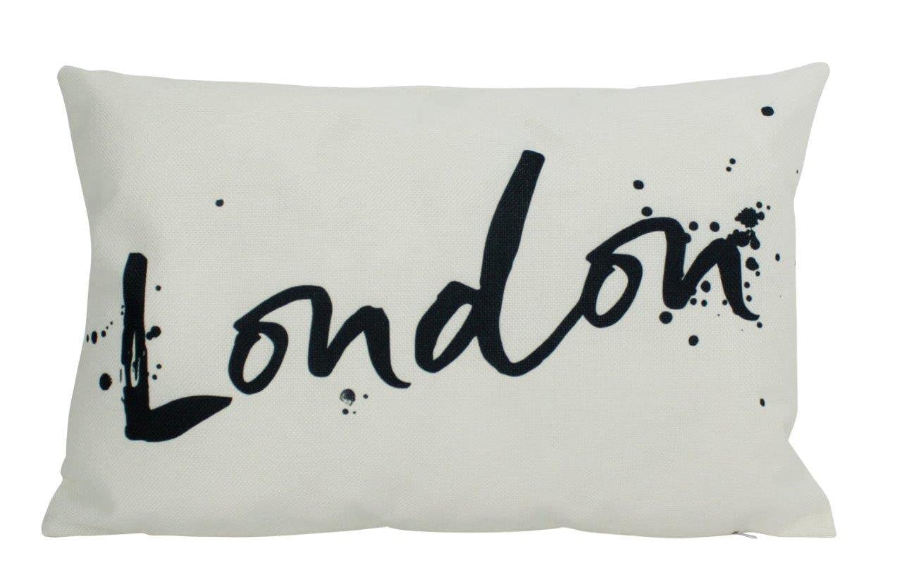 Adventure Time London Travel Throw Pillow Cover 18x12 - Wanderlust Home Decor, Perfect Gift for Women & Friends - Great for Living Room, Bedroom & Travel Enthusiasts