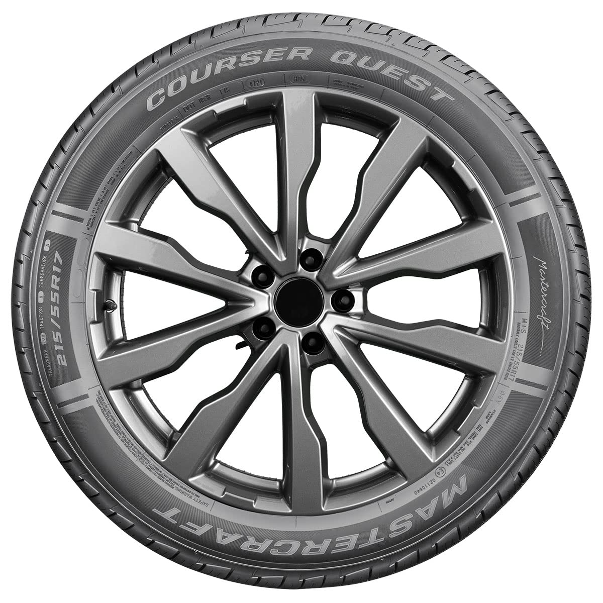 Mastercraft Courser Quest All-Season 215/55R17 SL 94 V Performance Tire - Durable Tread for Year-Round Driving on Highways & City Roads