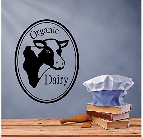 Organic Dairy Cow Wall Decals - Removable DIY Cow Stickers for Nursery, Kids Room & Home Decor - 12x18 Inch Farmhouse Animal Wall Art - Perfect for Baby Shower Gifts & Farm Theme Bedrooms