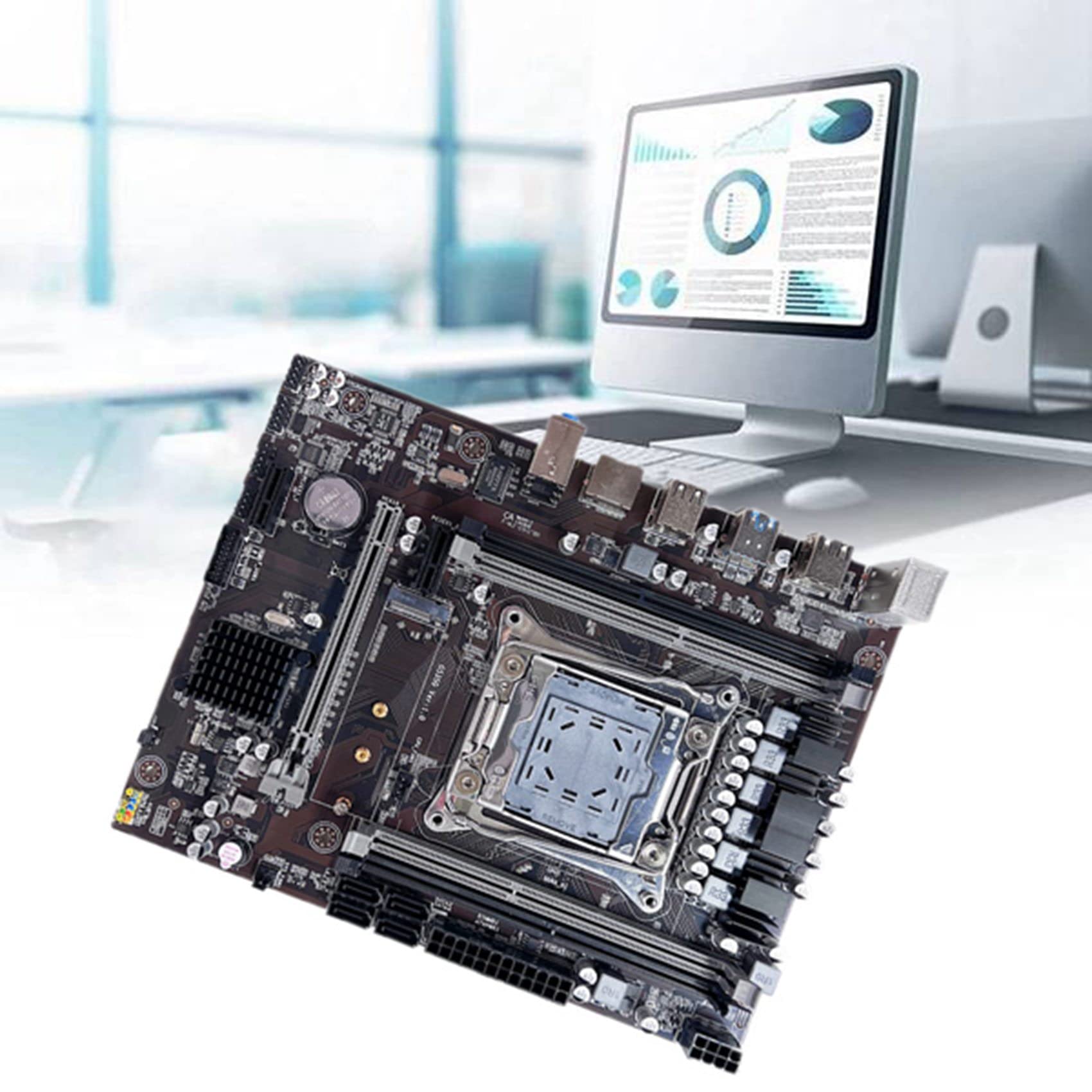 XIDIT X99 Motherboard LGA2011-3 - Supports Xeon E5 V3/V4 CPUs & DDR4 RAM (Includes E5-2620 V3 CPU) - Perfect for Gaming PC Builds, Workstations, and Server Applications