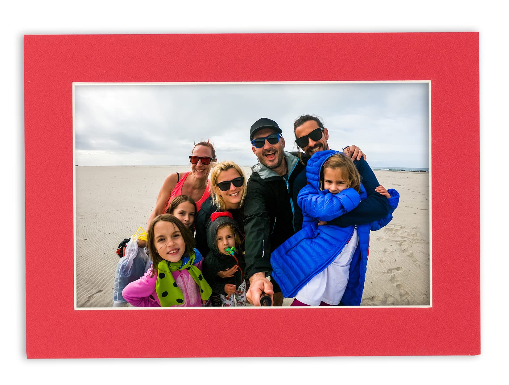26x34 Inch Acid-Free Cardinal Red Bevel Cut Mat Board for 22x30 Photos - 4-Ply Thickness with Backing Board & Crystal Clear Self-Seal Photo Mat Bag - Perfect for Picture Framing, Art Displays, and Professional Photography Presentations