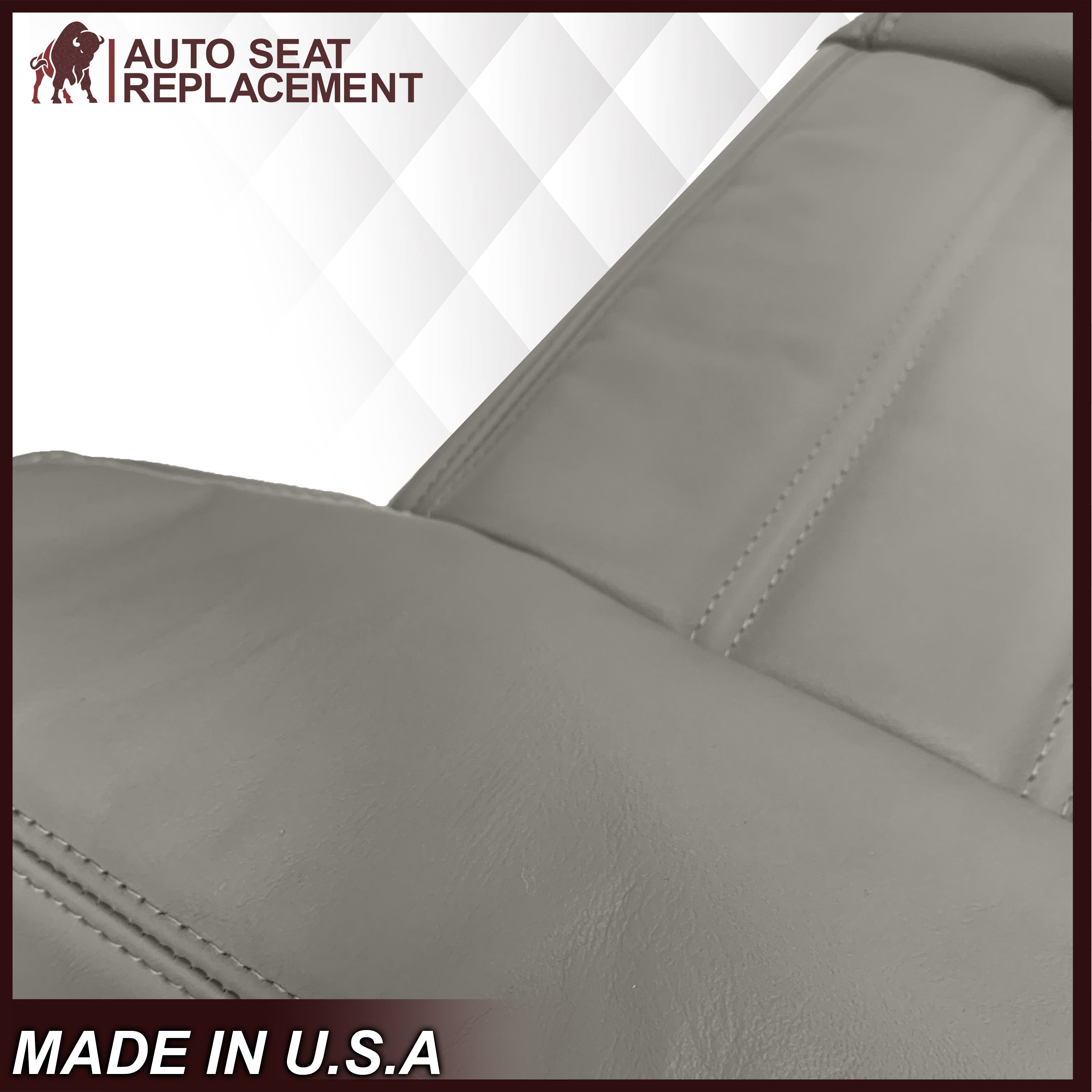 2003-2007 Hummer H2 SUV & SUT Custom Fit Seat Covers - Premium Gray Leather or Vinyl Upholstery for Comfort & Style | Off-Road, Daily Driving & Adventure Protection