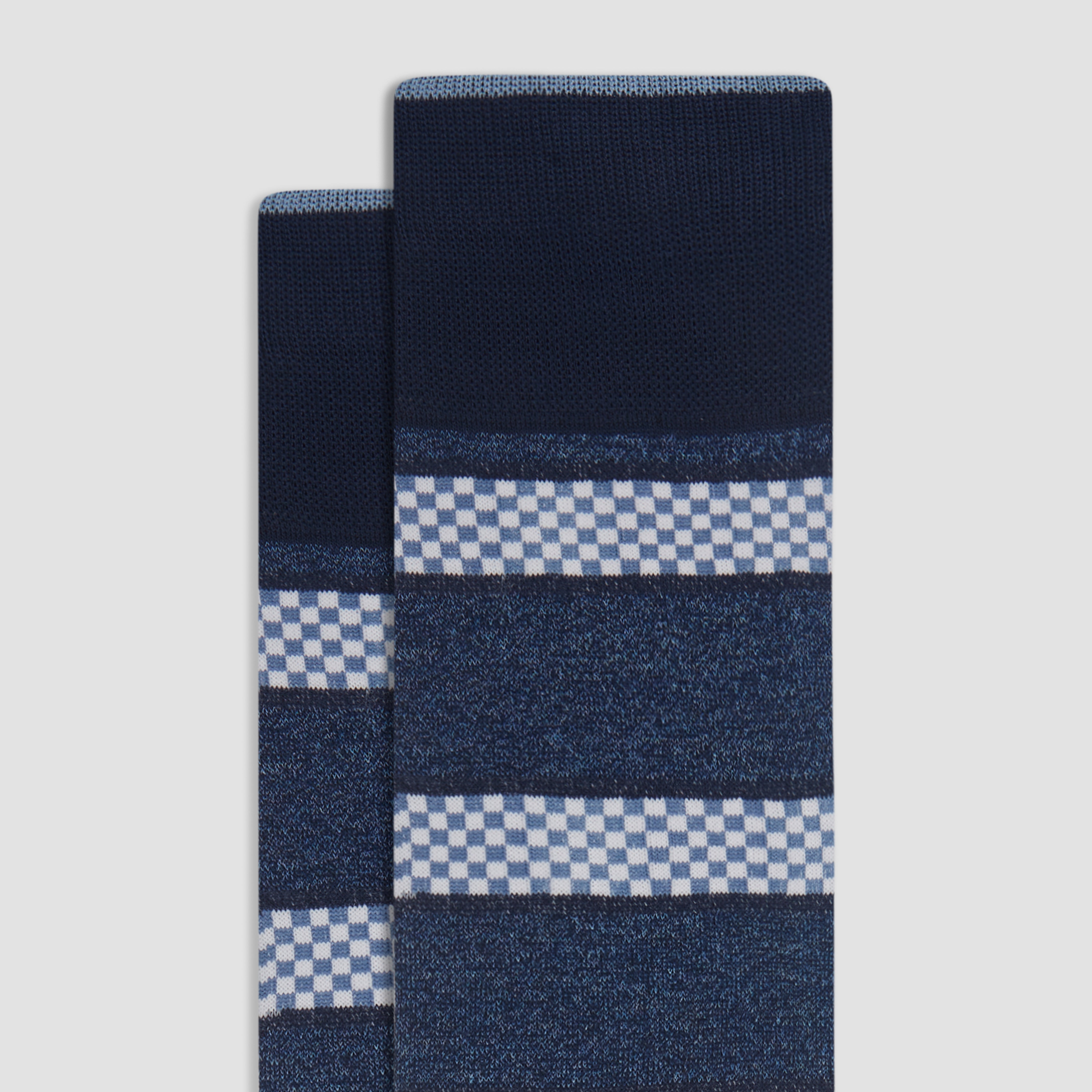 Checkerboard Stripe Mid Calf Socks for Women & Men - Fashionable Crew Length Socks for Casual Wear, Sports & Daily Outfits