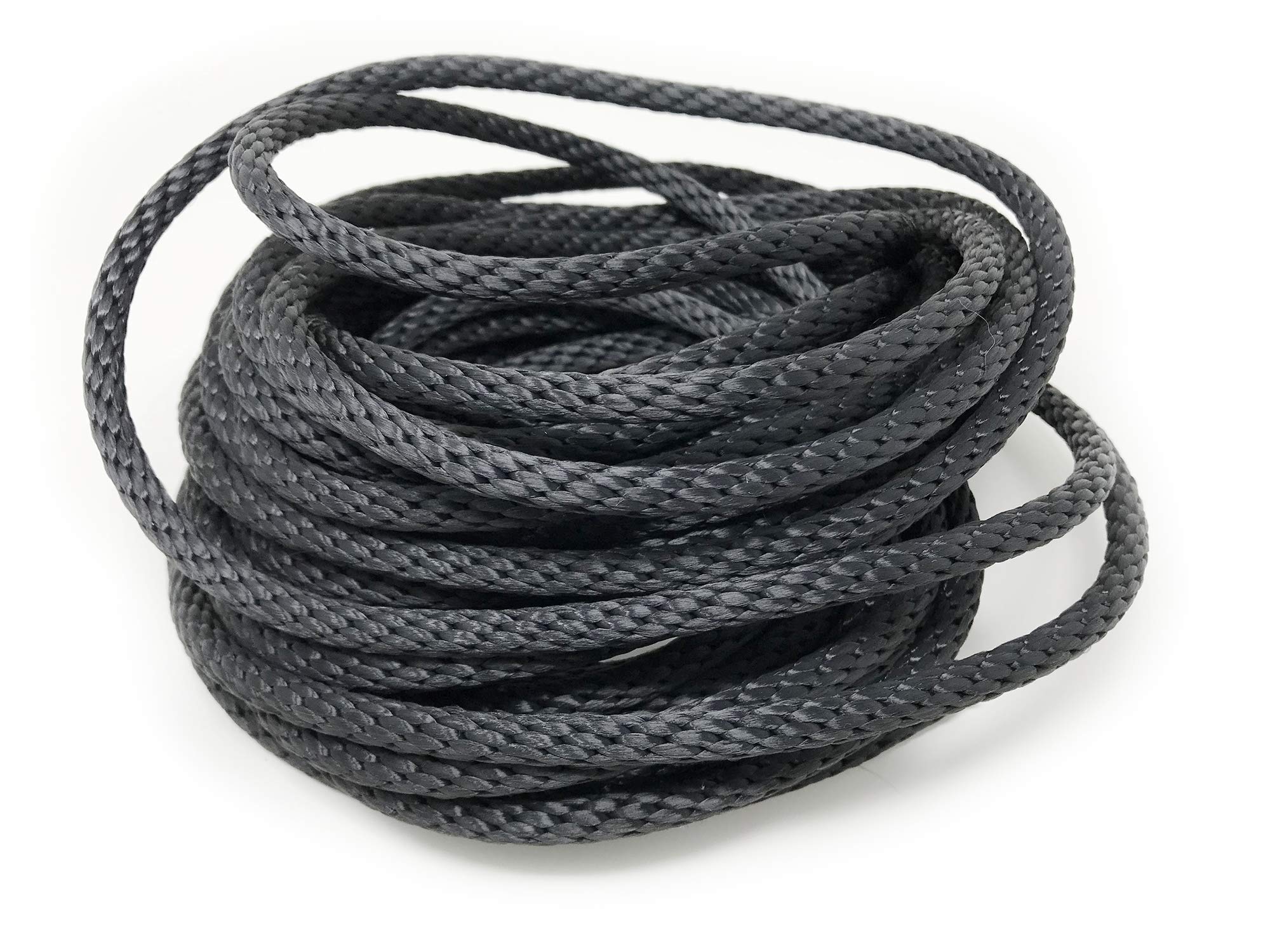 5/16'' Diameter Black Polypropylene Flagpole Halyard Rope - 500 Ft Solid Braid US-Made Flag Rope for Outdoor Flag Poles, Marine Use & Camping Gear
