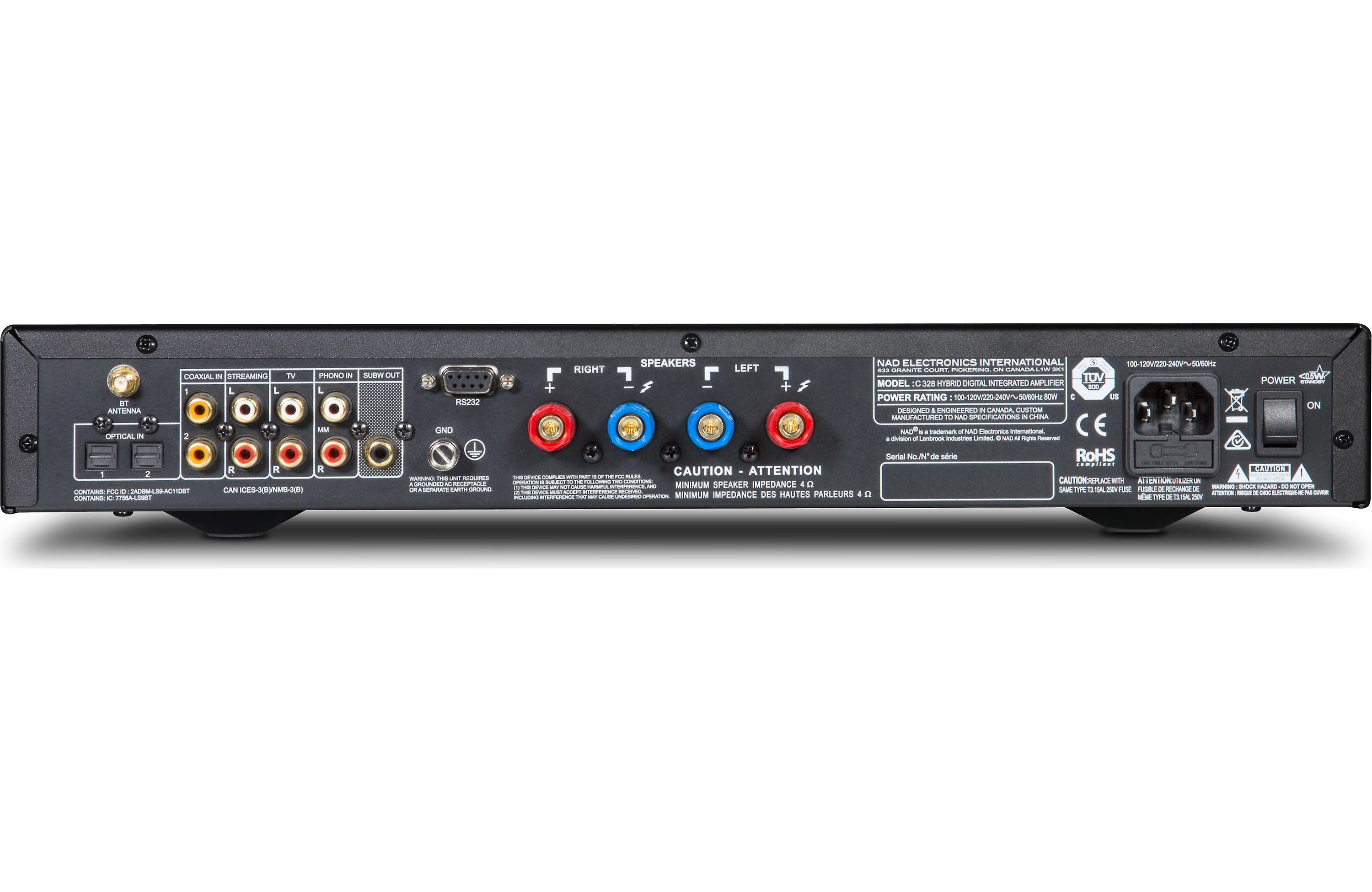 NAD Electronics C 328 Stereo Integrated Amplifier with Built-in DAC & Bluetooth - Perfect for Home Audio Systems & Music Streaming