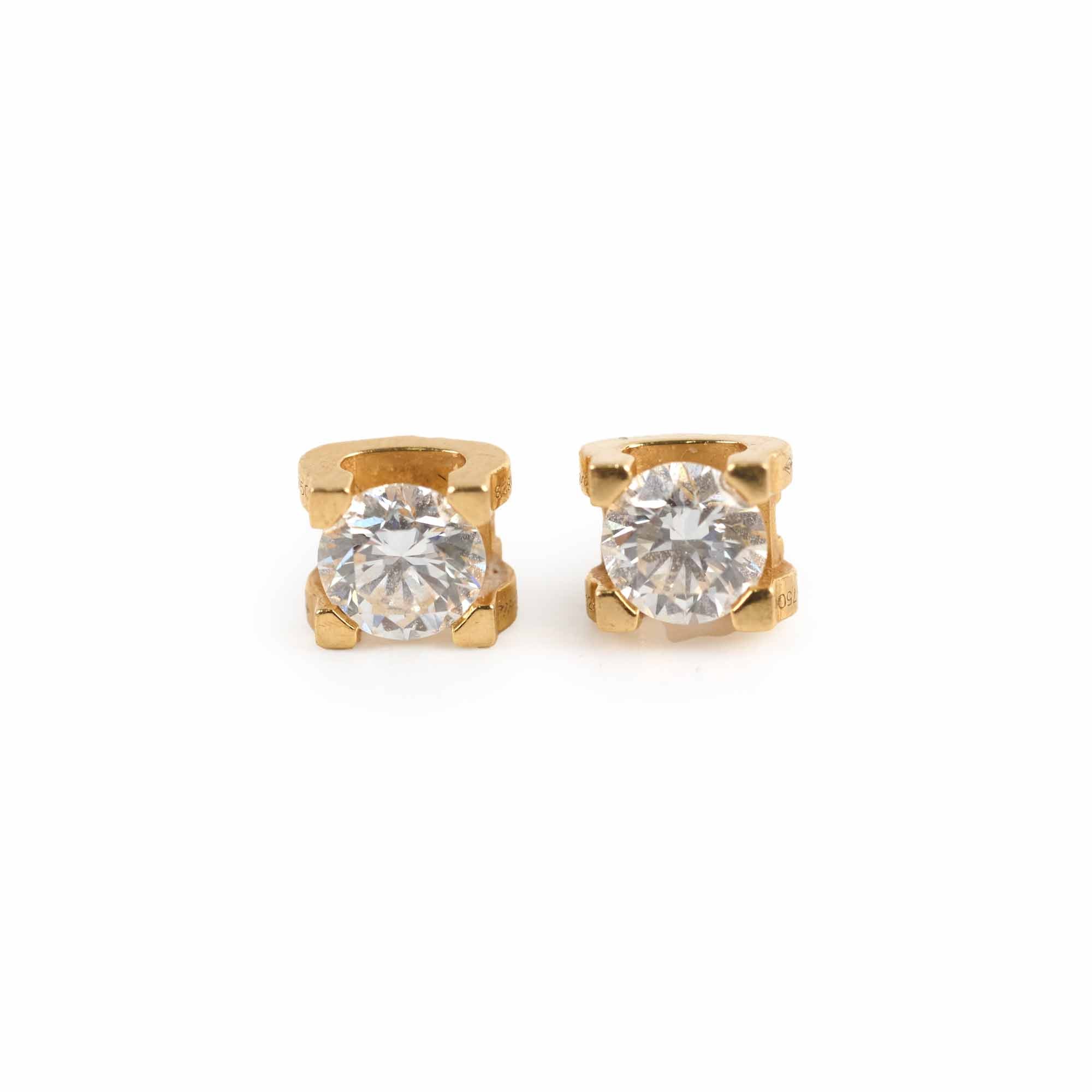 Cartier C'DE Diamond Earrings for Women - 18K White Gold Luxury Stud Earrings with VVS Diamonds, Perfect for Weddings & Anniversary Gifts (2024 Collection)