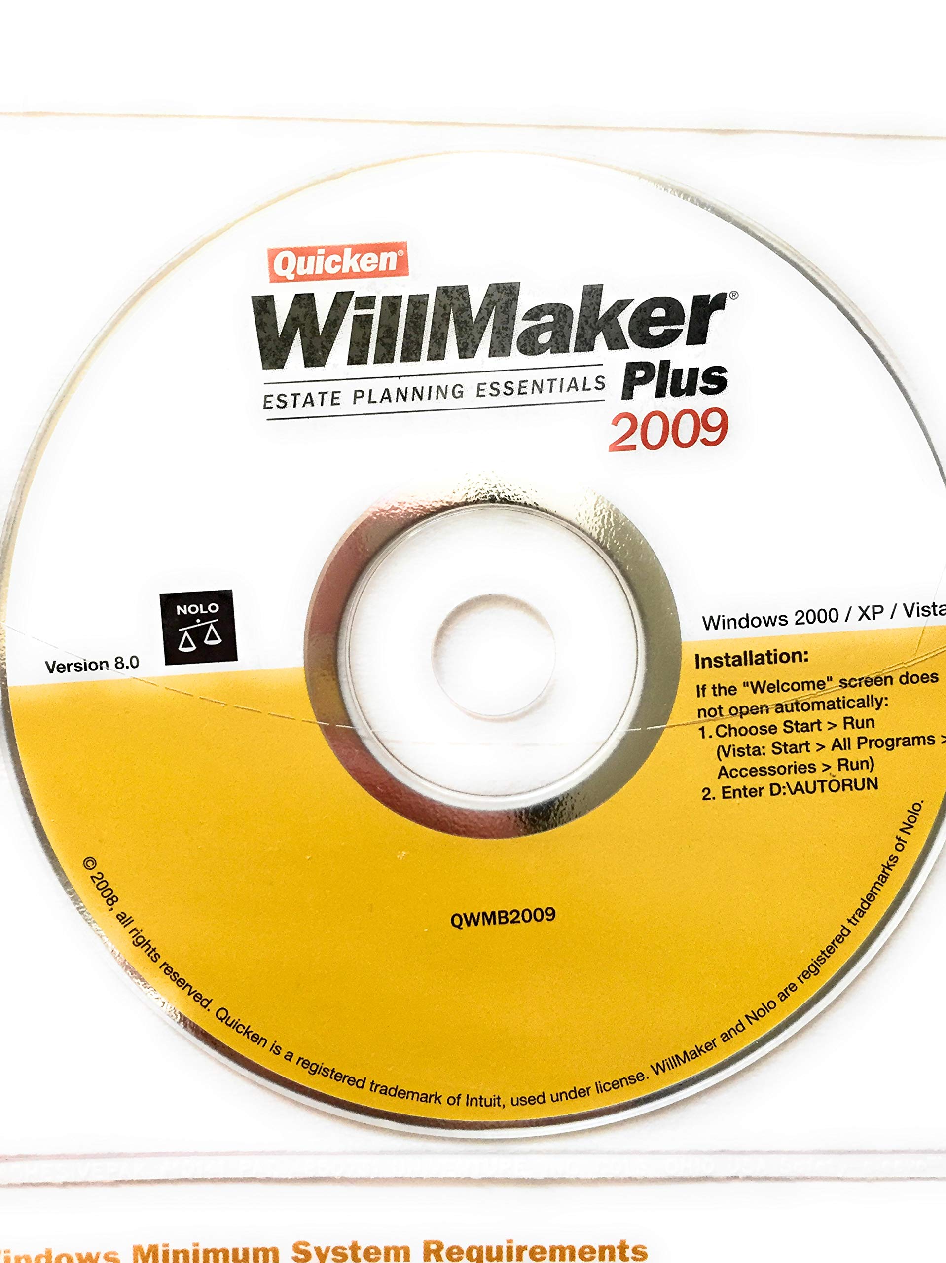Quicken Willmaker Plus 2009 Edition: Estate Planning Software & Guidebook - Create Wills, Trusts & Legal Documents for Family Protection & Asset Management